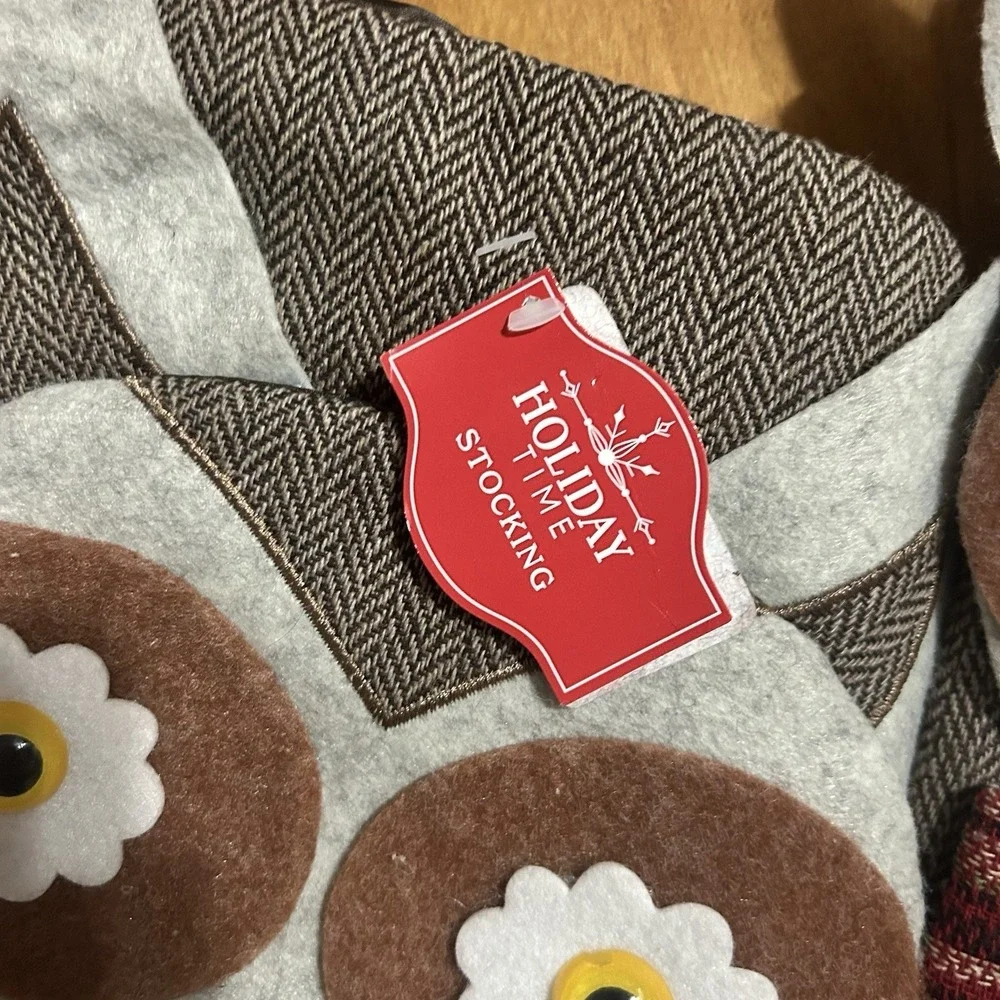 Holiday Time OWL Christmas‎ Stocking Set of 2